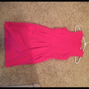 Hot Pink Loft Sleeveless Dress